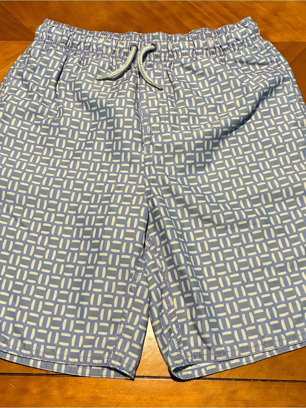 Class Club Light Blue & White Patterned Boys' Swim Trunks